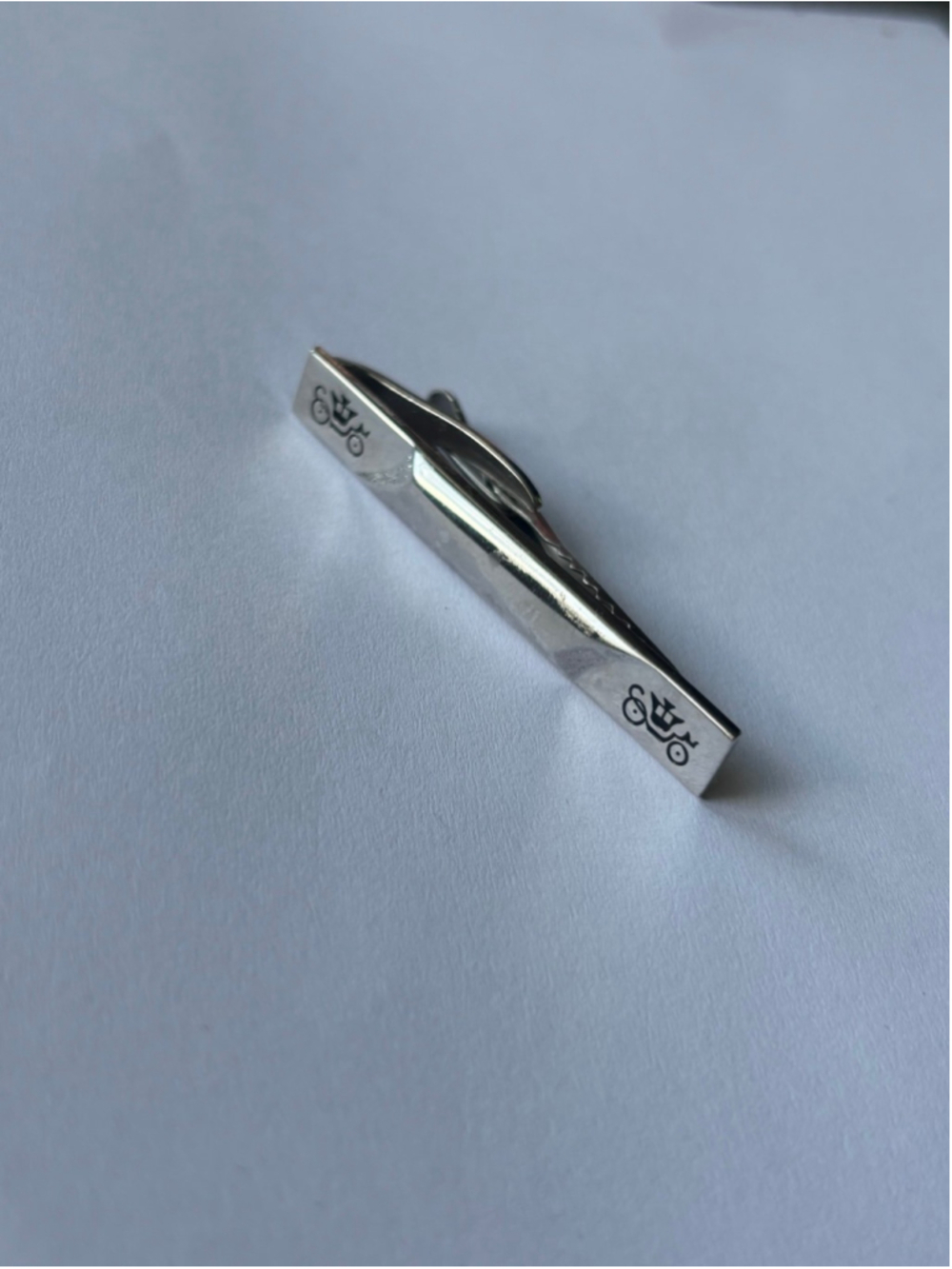 Vintage Tie Clip Clasp Tack Bar Silver Tone Hickok USA Carriages
